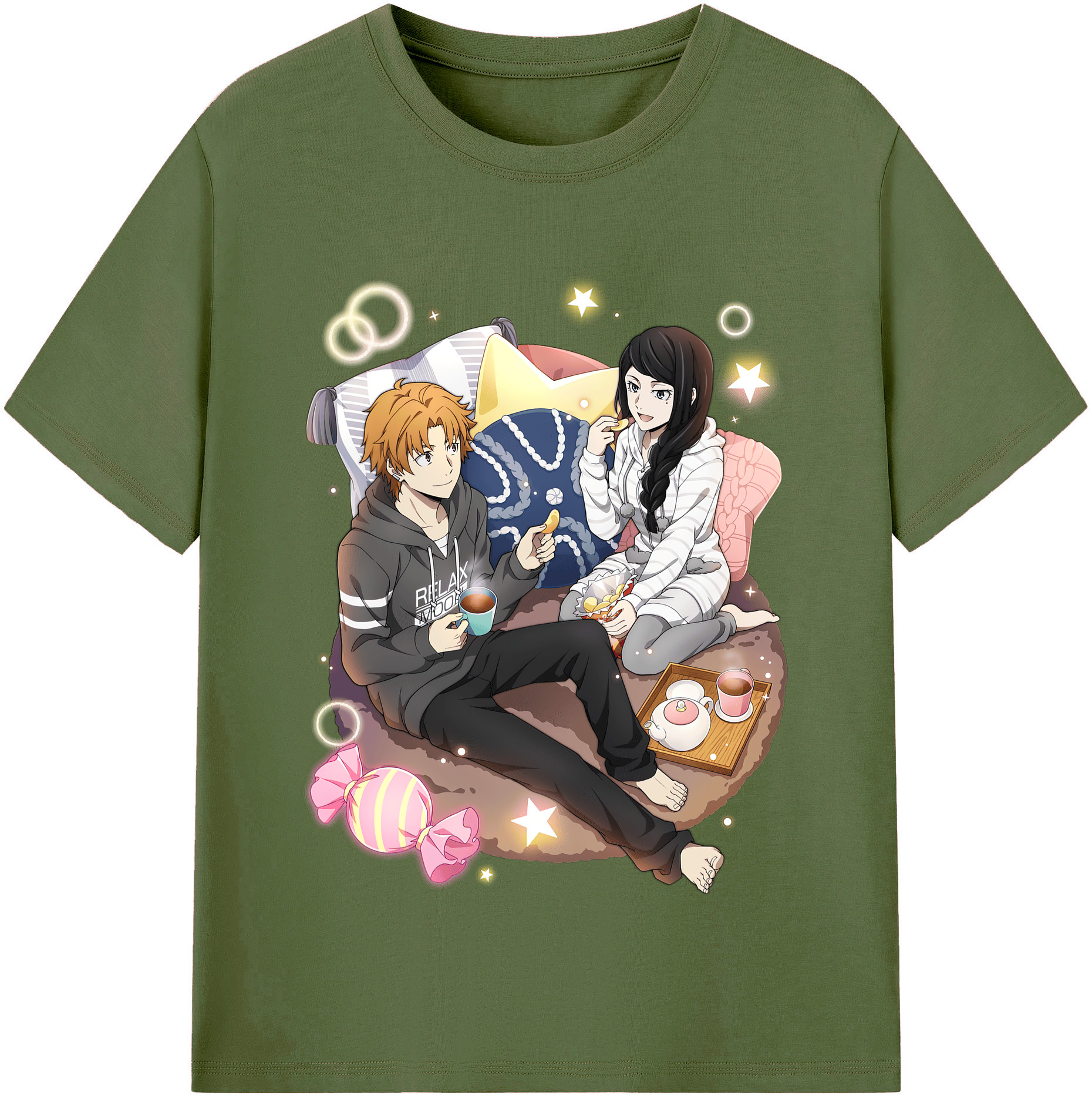 （画像用） 文豪ストレイドッグス Bungo Stray Dogs 綿100％半袖Tシャツ（フロントプリント）